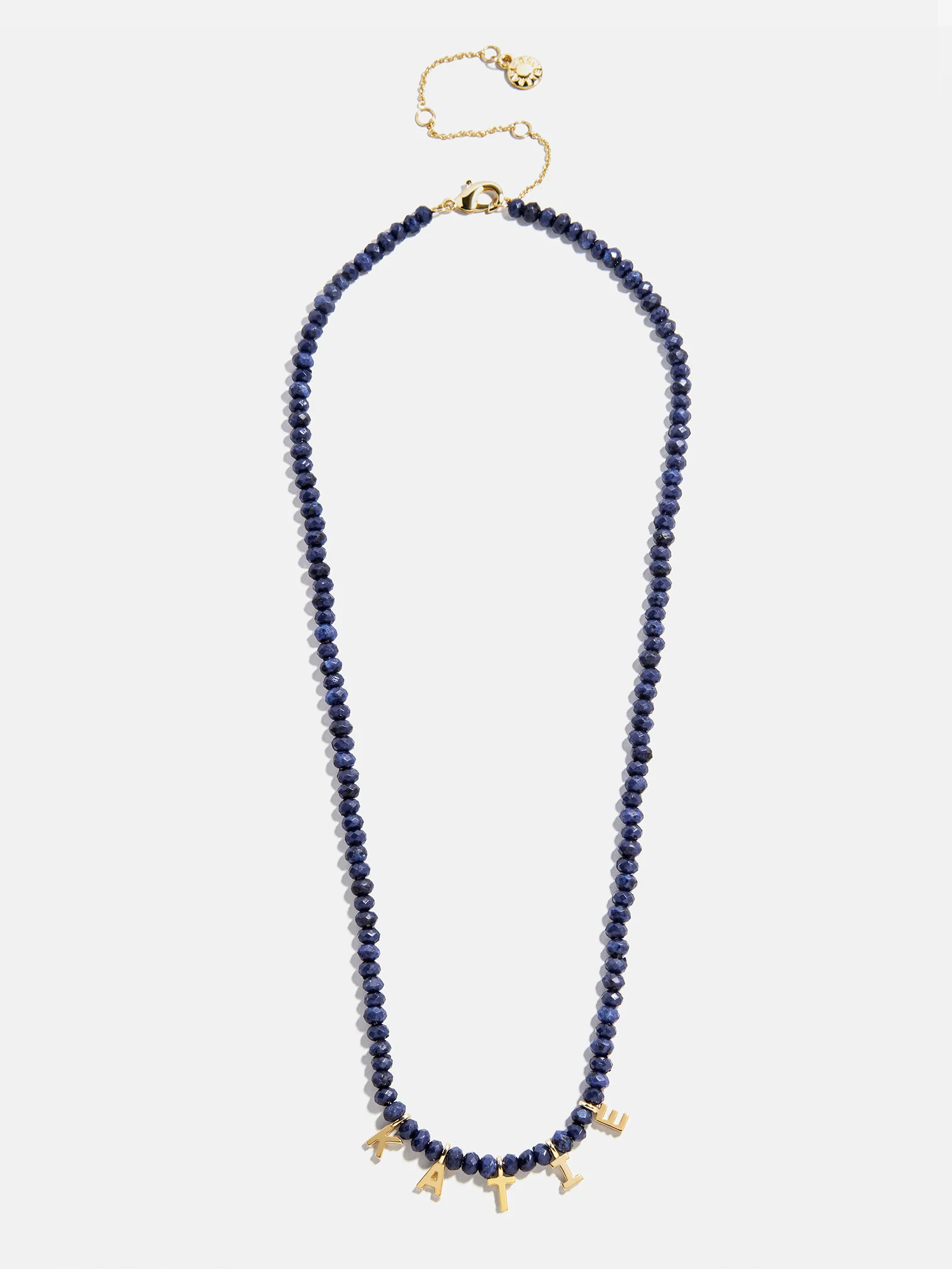 Mini Semi-Precious Custom Necklace - Lapis | BaubleBar