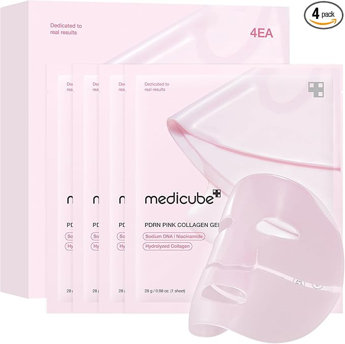 medicube Salmon DNA PDRN pink collagen jelly gel mask | overnight face mask for glass glow skin- ... | Amazon (UK)
