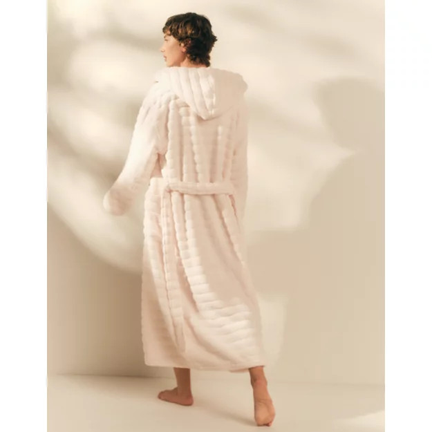 Unisex Organic Cotton Hooded Ribbed Hydrocotton Robe | The White Company UK & ROW