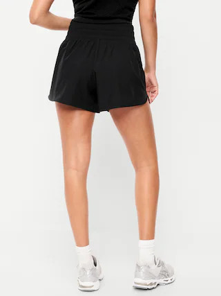 Extra High-Waisted Crinkle Run Shorts -- 3-inch inseam | Old Navy (US)