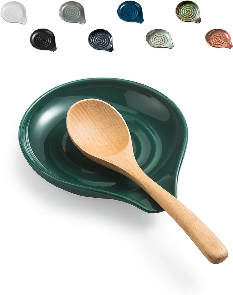 LAUCHUH Spoon Rest for Stove Top Cooking Spoon Holder for Kitchen Countertop Large Holder for Spa... | Amazon (US)