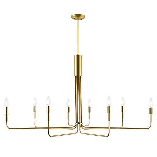 8-Light Brushed Brass Chandelier  | Amazon (US)