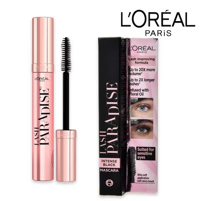 L'oreal Paris Lash Paradise Mascara (0.21oz) - Intense Black > UPC: 3600523897308 | Loreal Eyelash Mascara for Eyes | Target