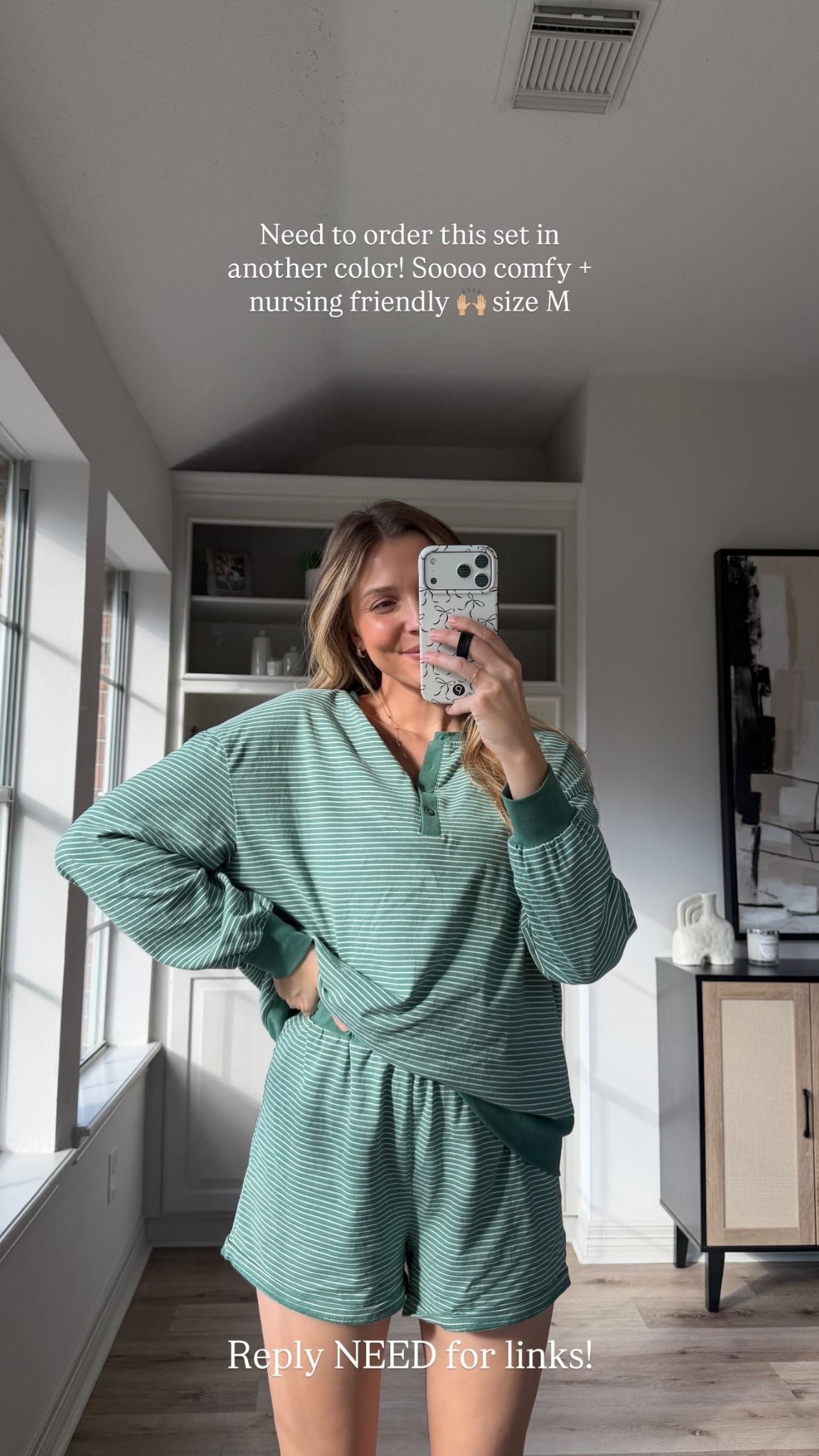 Need to order this set in another color! Soooo comfy + nursing friendly 🙌🏼 size M 

#LTKdayinmylife #LTKootd #LTKmomlife