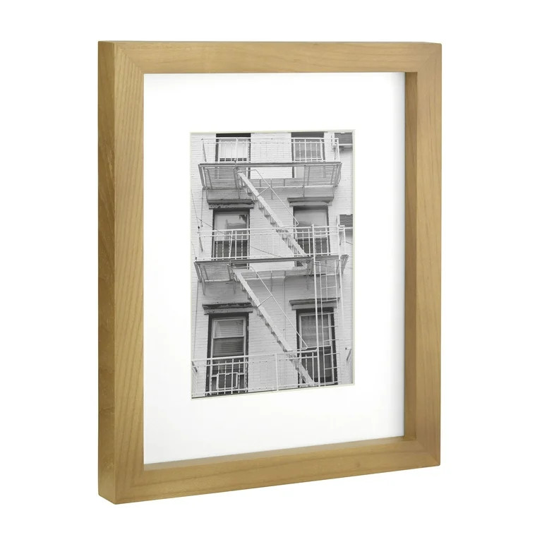 Better Homes & Gardens 8x10 Matted to 5x7 Wood Gallery Tabletop Picture Frame, Natural - Walmart.... | Walmart (US)