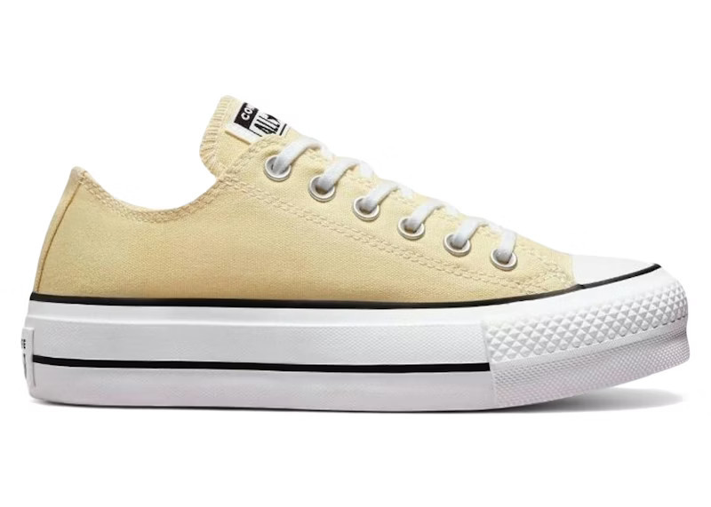 Converse Chuck Taylor All Star Lift Platform Low (Women's) Sneakers in Lemon Drop/Black/White | StockX