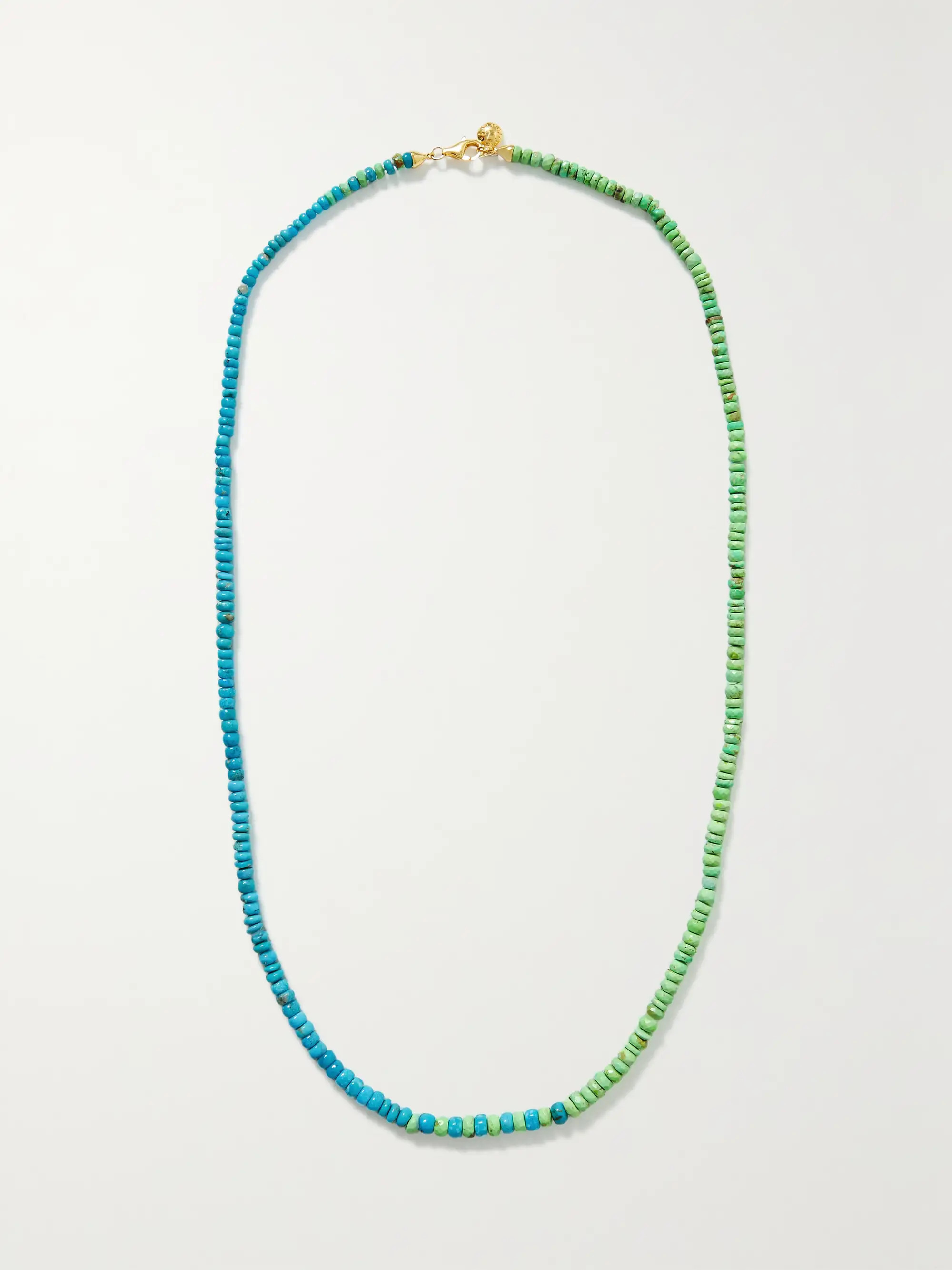 Electric 14-karat gold turquoise necklace | NET-A-PORTER (US)