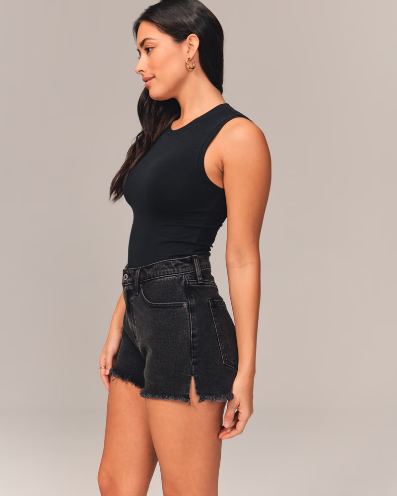 Women's Curve Love High Rise Mom Short | Women's Bottoms | Abercrombie.com | Abercrombie & Fitch (US)