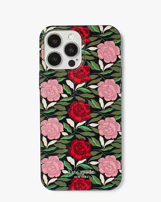 Rose Garden Glitter iPhone 13 Pro Max Case | Kate Spade (US)