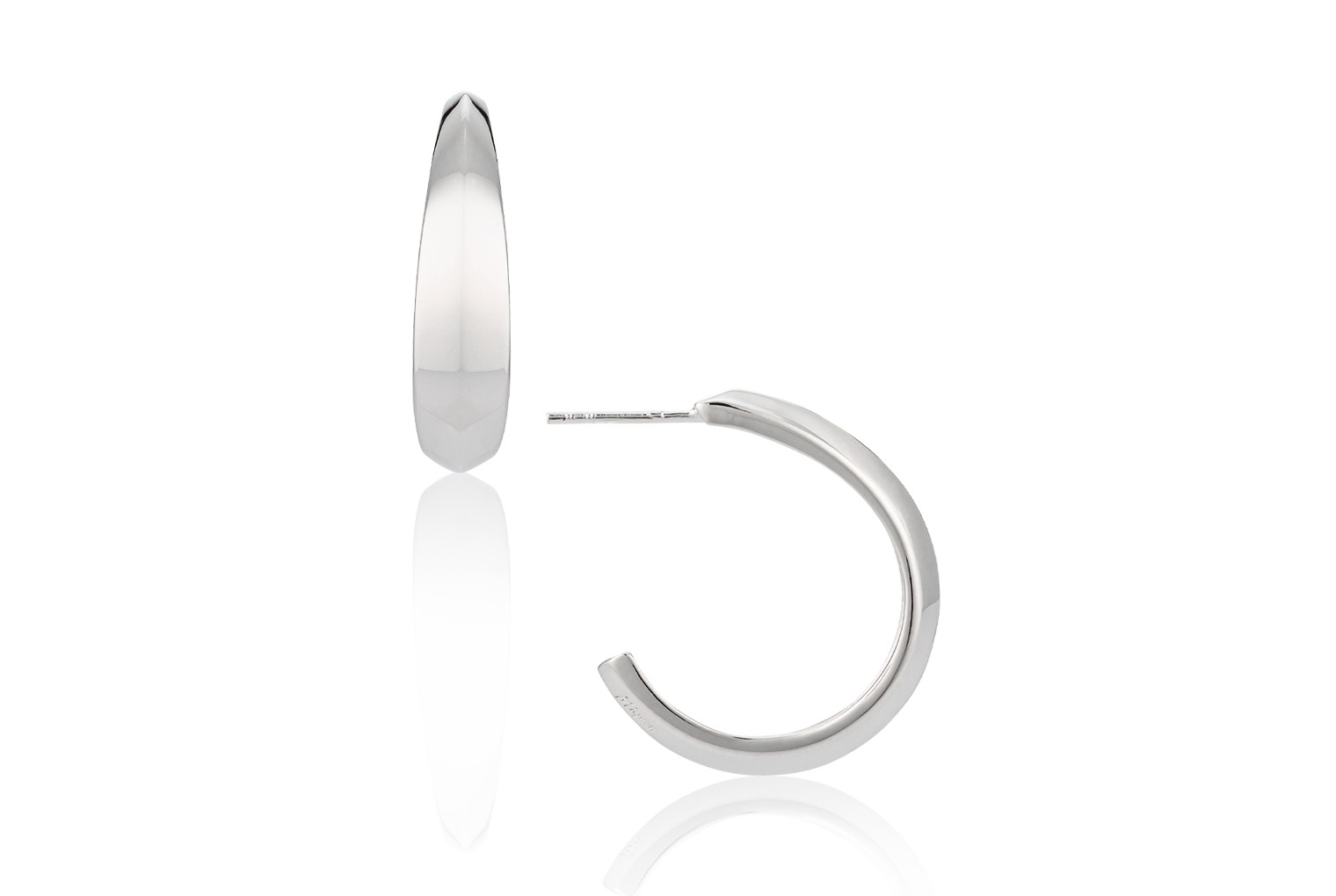 Neutral Ground Hoop Earrings | Beveled Hoop Earrings | Mignon Faget | Mignon Faget