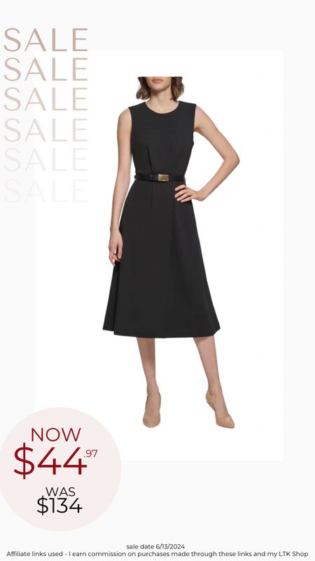 Black belted dress on MAJOR sale today!👏🏼