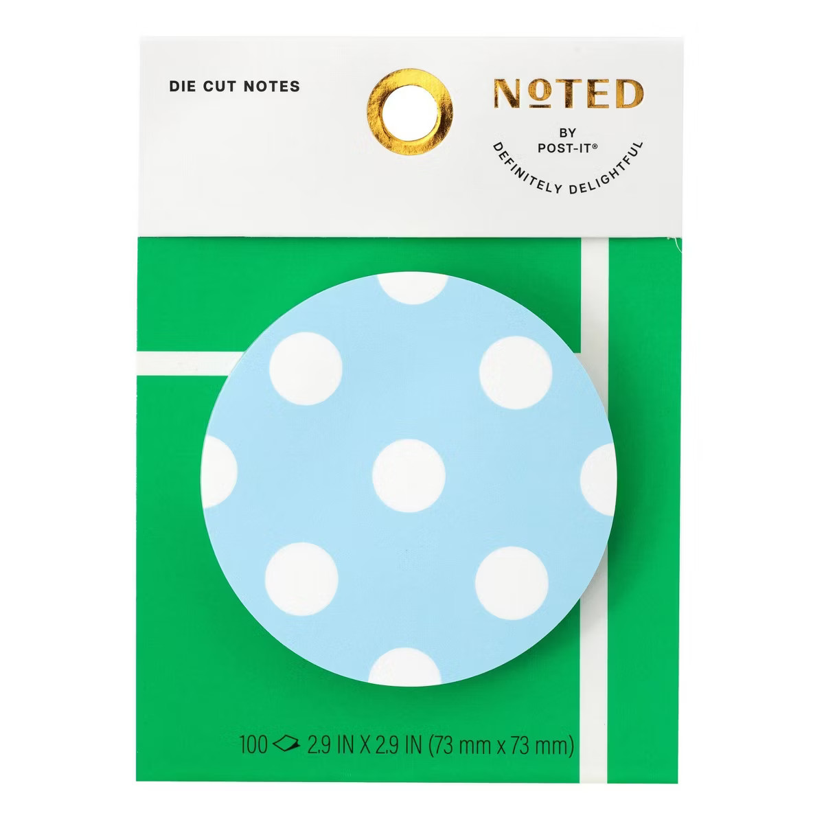 Noted by Post-it Sports Court Round Die Cut Notes Pickleballs Blue 100 sheets | Target