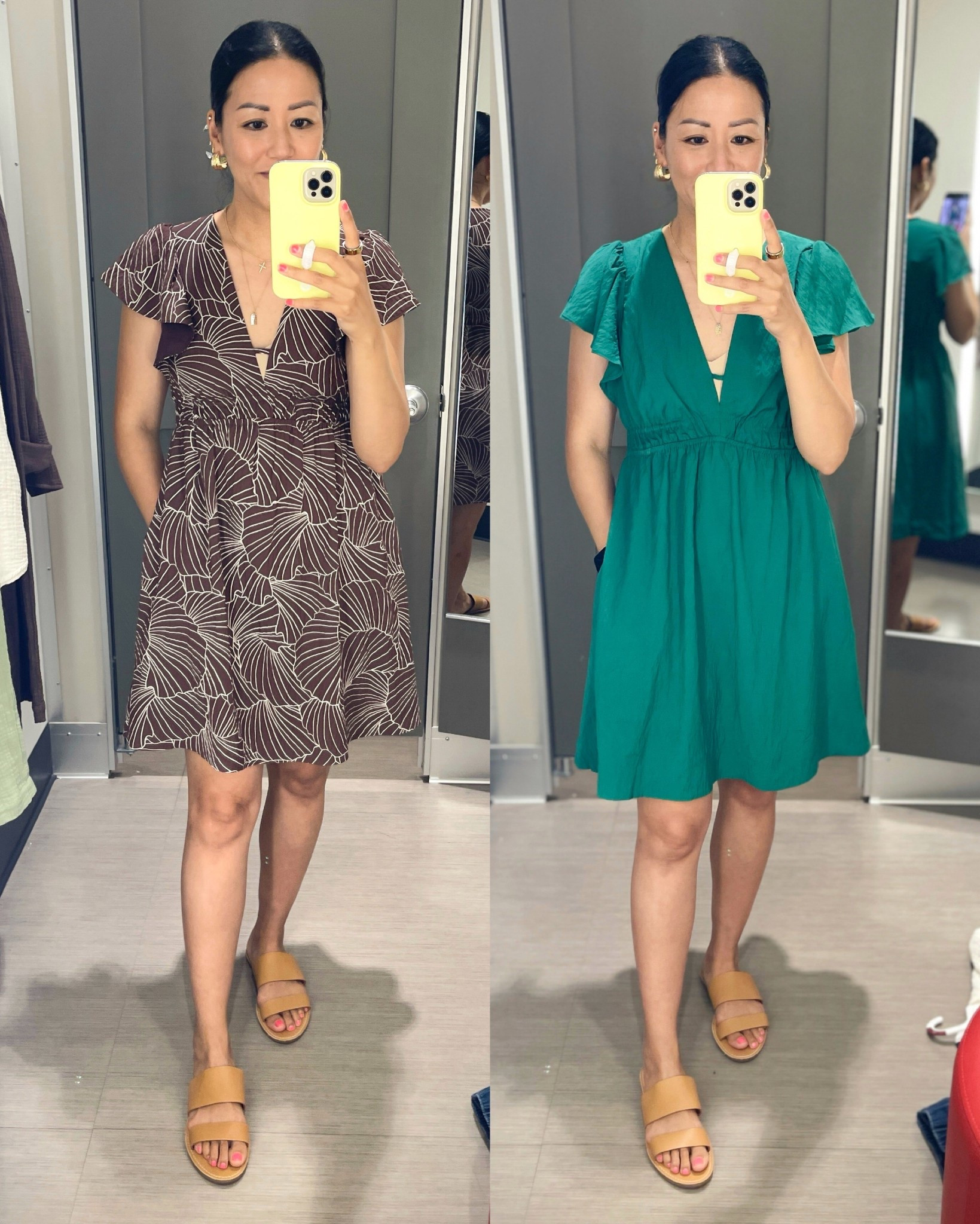 Size XS in brown dress and size small in green dress (prefer small)
Sandals (old) are true to size

Target style
Target dresses

#LTKFindsUnder50 #LTKSeasonal #LTKOver40