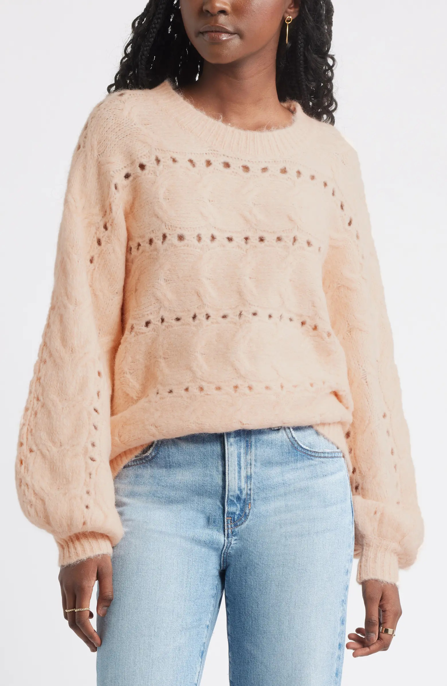 Cable Crewneck Sweater | Nordstrom