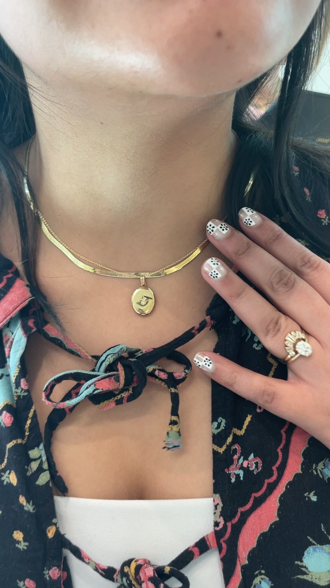 Obsessed with this herringbone necklace and locket! Plus, pee my wedding band - love this delicate bezel design!

#LTKfindsunder50 #LTKVideo #LTKU