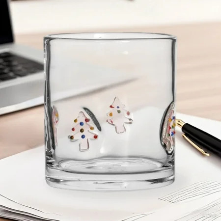 YaoZQ Christmas Whiskey Glasses Old Fashioned Holiday Cocktail Glass Tumblers Cute Tree And Ho Ho Santa Barware Heavy Base Rocks Drinking Glass For Party Unique Festive Hostess Gift For Men Women | Walmart (US)