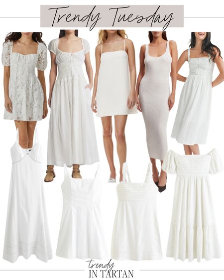 Trendy Tuesday- white dresses!

Mini dress, midi dress, maxi dress, spring dress, white dresss

#LTKSeasonal #LTKstyletip