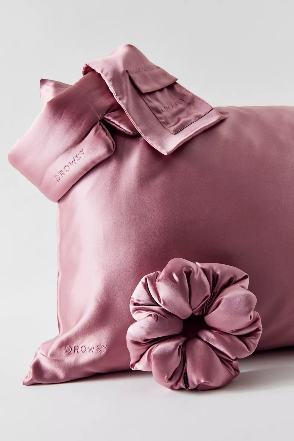 Drowsy Sleep Co. The New Rose Silk Sleep Set | Urban Outfitters (US and RoW)