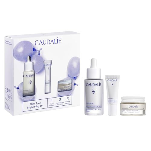 Caudalie Dark Spot Brightening Skin Care Set - Vinoperfect Brightening Dark Spot Serum Full Size + 2 Free Travel-Size Products ($120 Value) | Amazon (US)