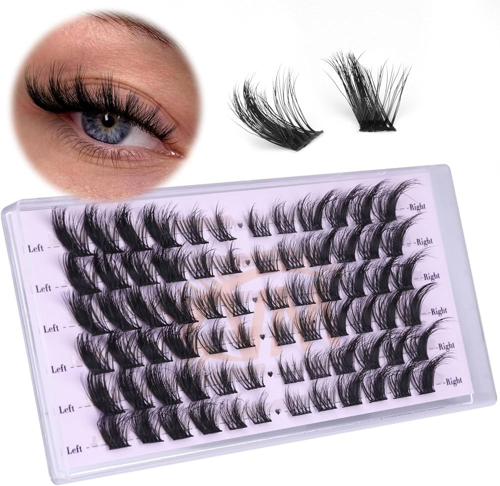 Cat Eye Lash Clusters Wispy Cluster Eyelash Extensions Fluffy Eyelash Clusters Natural Look Clust... | Amazon (US)