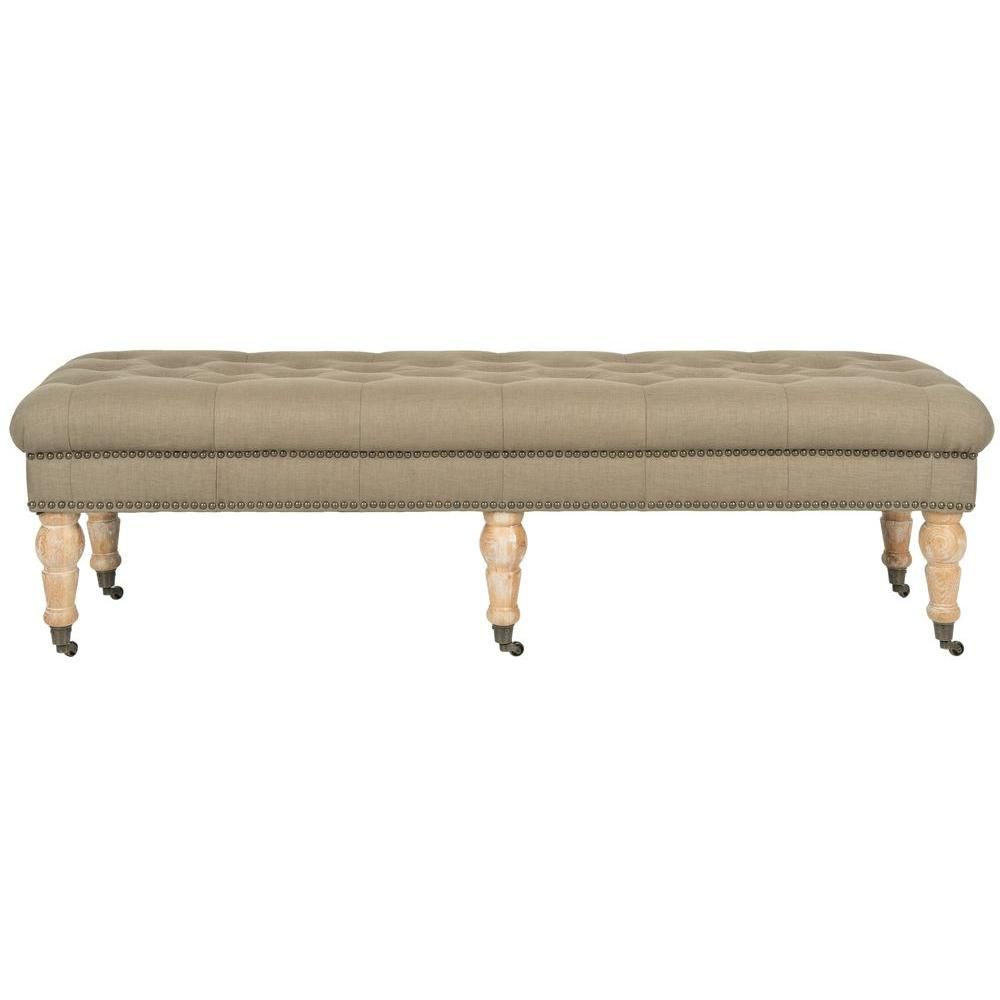 Safavieh Barney Olive Bench-MCR4649A - The Home Depot | Home Depot