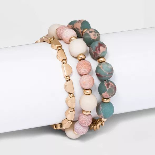 Semi-Precious Link Bracelet Set 3pc - Universal Thread™ | Target