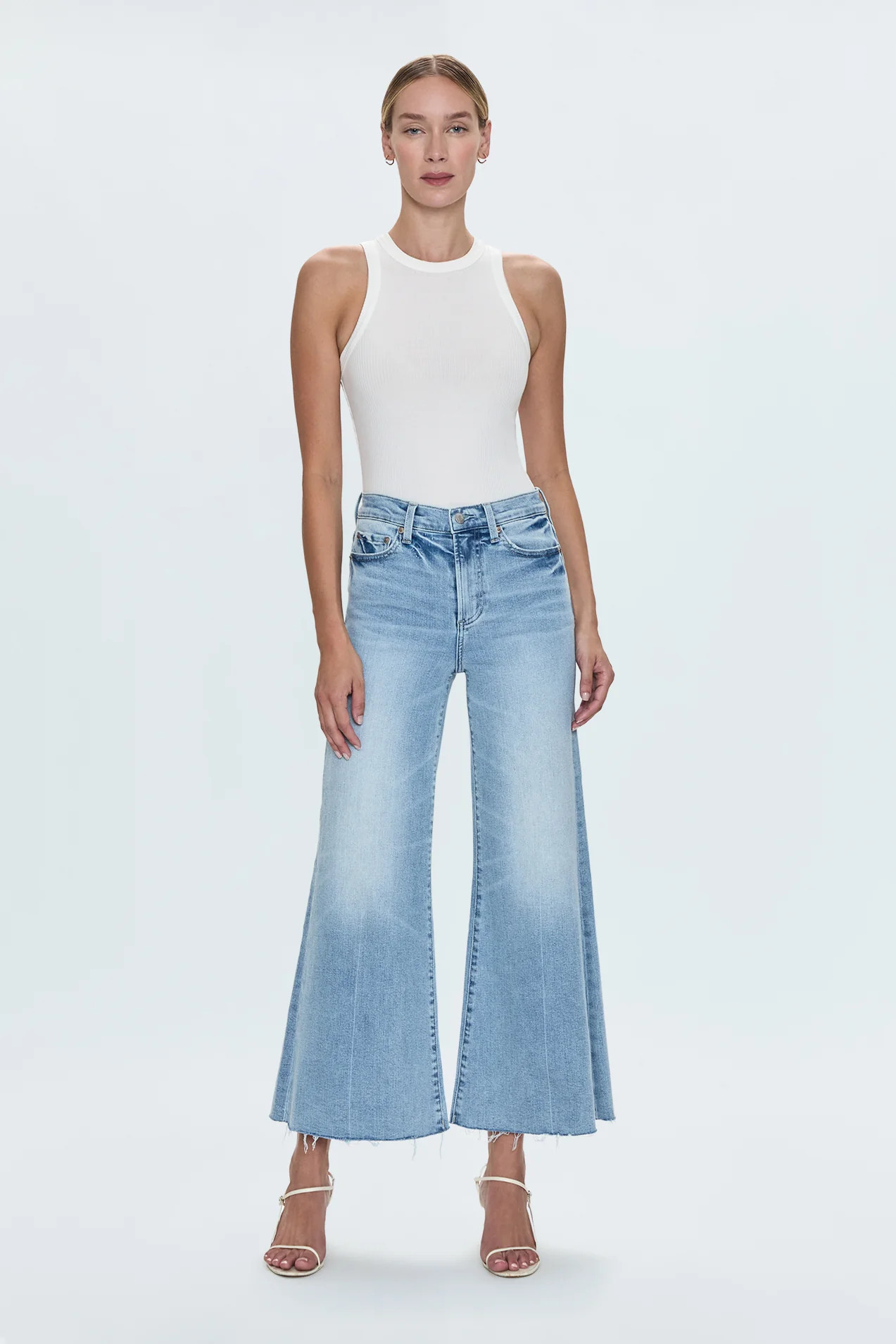 Izzy Mid Rise Wide Leg Crop- Strive | Pistola Denim
