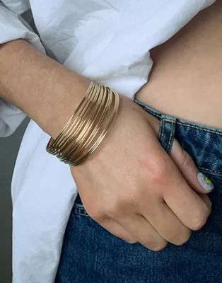 ASOS DESIGN pack of 20 fine bangle bracelets in gold tone | ASOS (Global)