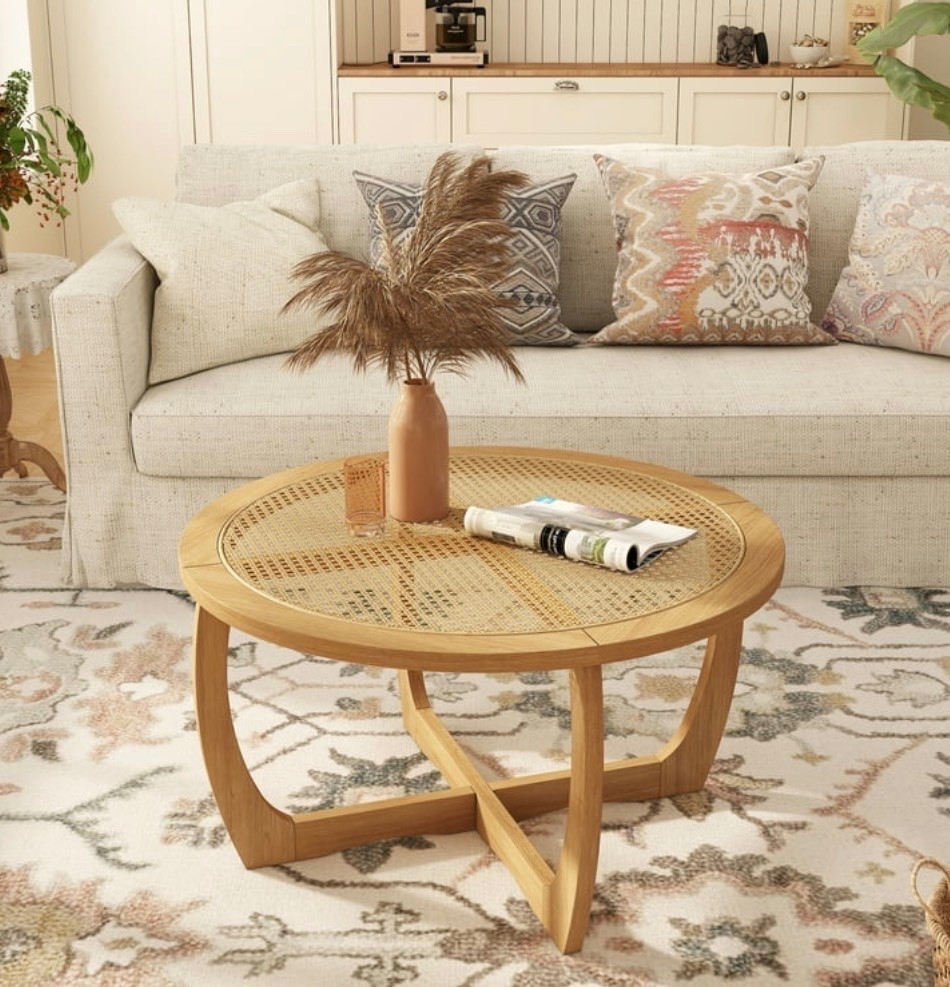 Coffee Table
Round
Rattan top / Wood

#LTKHome #LTKdayinmylife