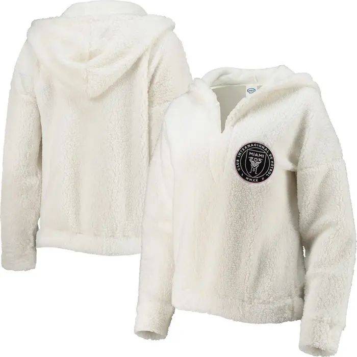 CONCEPTS SPORT Women's Concepts Sport White Inter Miami CF Fluffy V-Neck Pullover Hoodie | Nordst... | Nordstrom