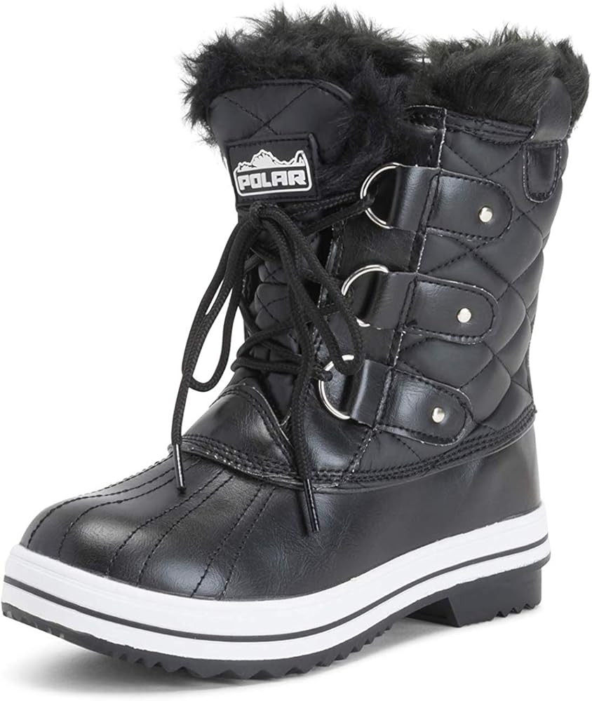 POLAR Womens Snow Boot Quilted Short Winter Snow Rain Warm Waterproof Boots | Amazon (US)