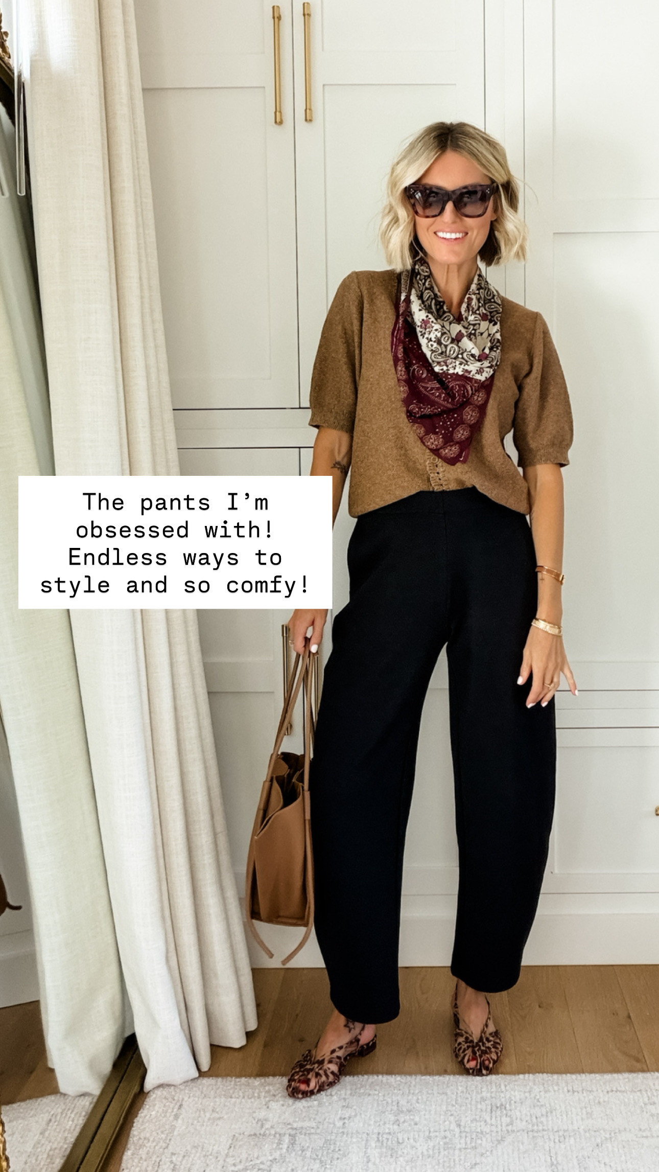The barrel pants that you can dress up or down! They are so comfortable and elevated! Wearing S in cardigan & XS in pants!

Loverly Grey, barrel pants, black pants, target, short sleeve cardgian, fall outfit inspo 

 #LTKSeasonal #LTKWorkwear