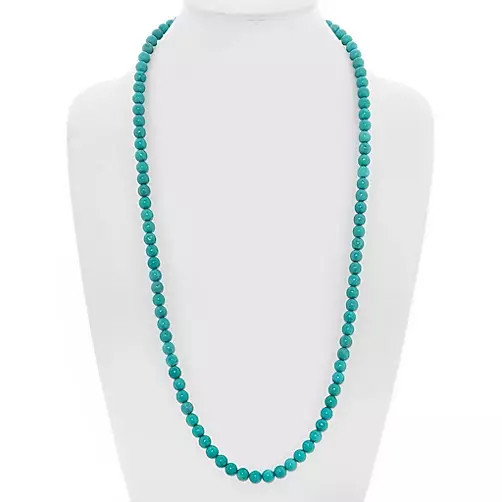 Long 30 Inch Turquoise Ball Necklace | Belk