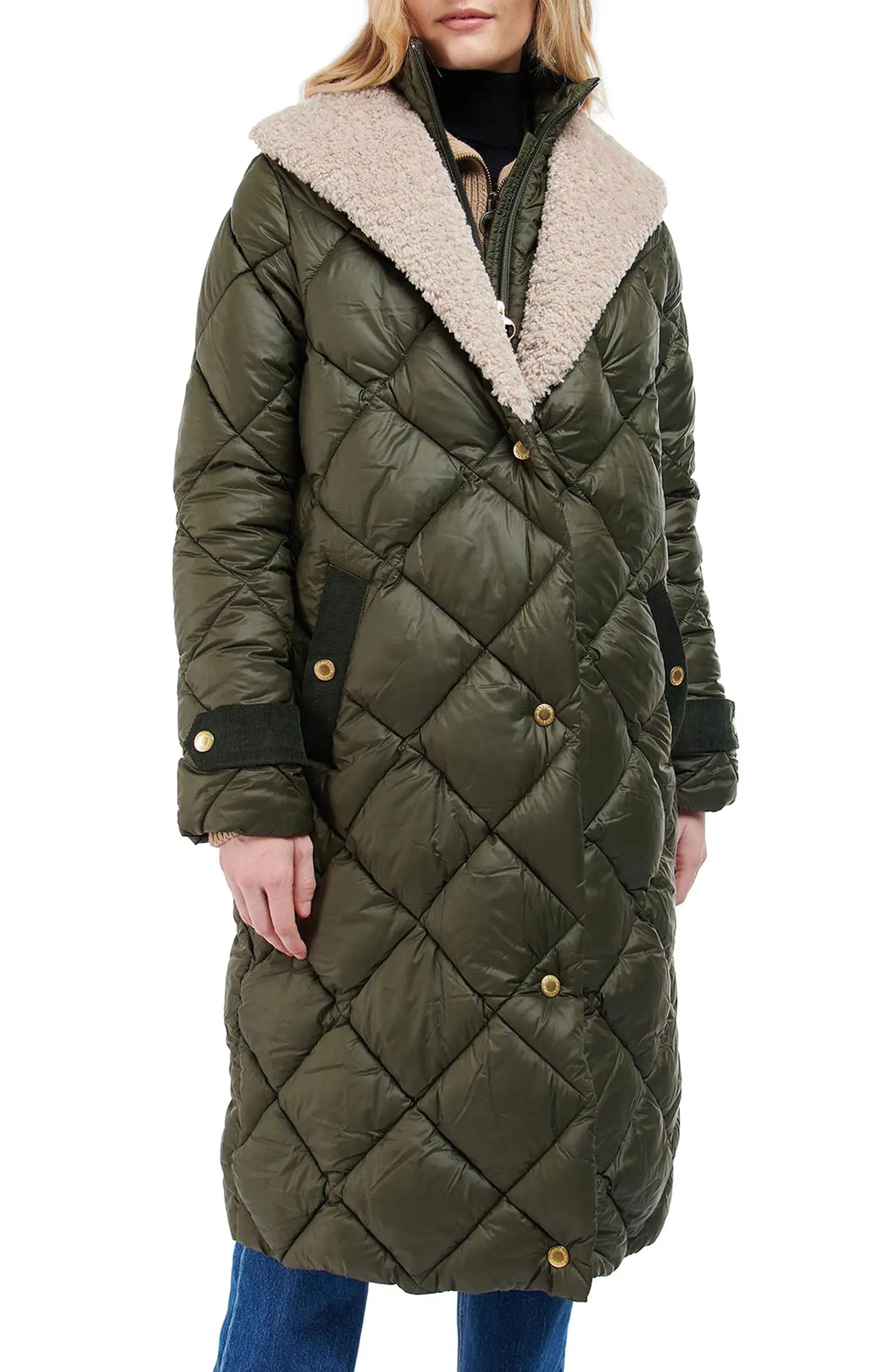 Barbour Tolsta Quilted Jacket with Faux Shearling Trim | Nordstrom | Nordstrom
