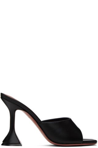 Black Lupita Slipper Heeled Sandals | SSENSE