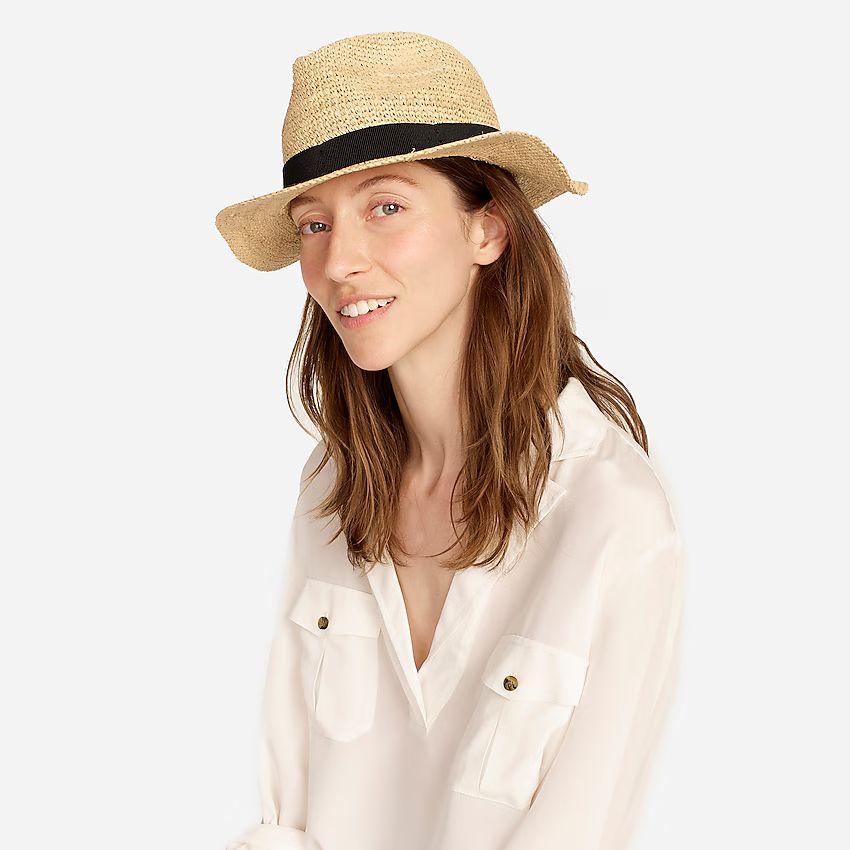 Packable straw hat | J.Crew UK