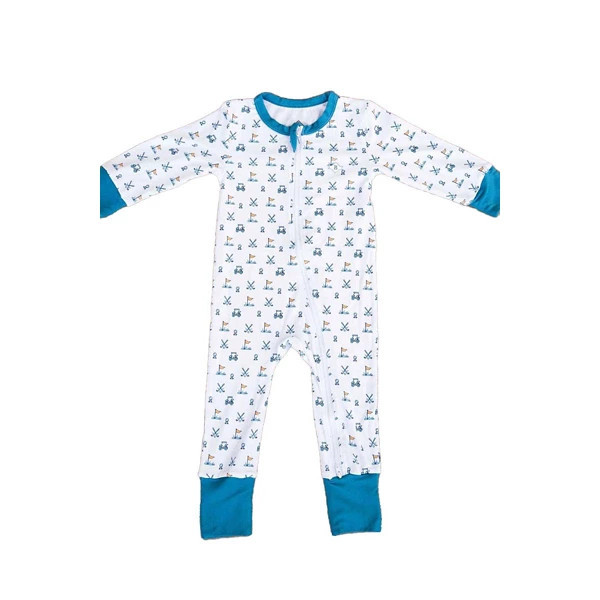 Boys' Burlebo Full Zip Convertible Pajamas Baby Newborn Hole In One | Scheels