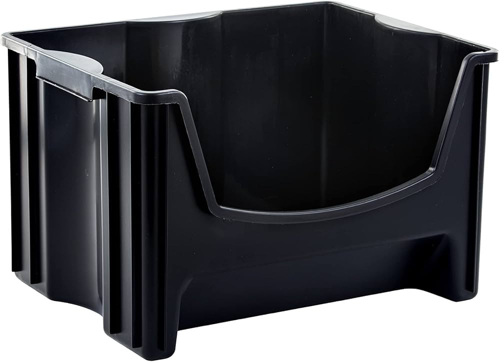 Mighty Tuff Jumbo Stackable Storage Bins, Pack of 3, Easy-Access Storage, Large Easy-To-Grip Hand... | Amazon (US)