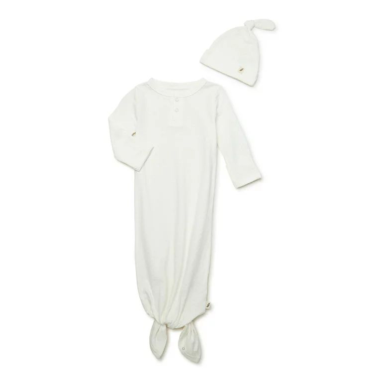 easy-peasy Baby Gown and Hat Set, 2-Piece, Newborn-6/9 Months | Walmart (US)