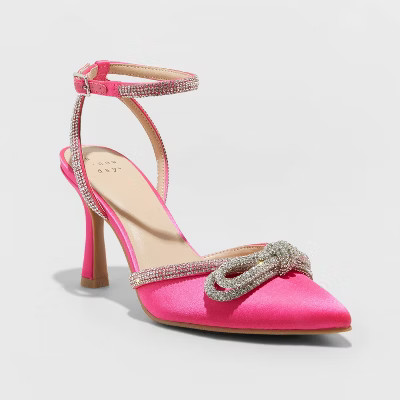 Women's Carmin Bow Pumps - A New Day™ Pink 10 | Target