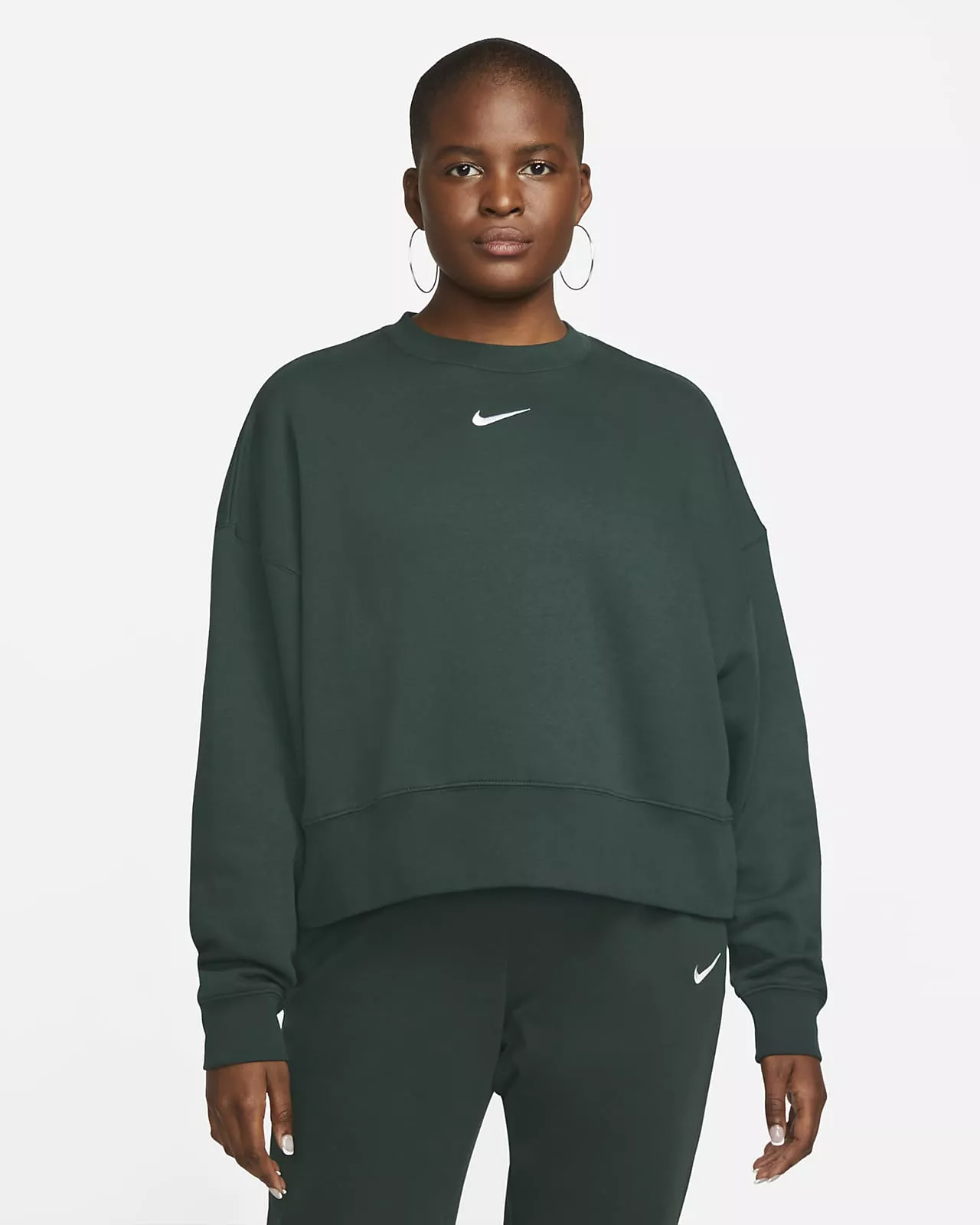 Nike sportswear essential discount fleece cropped crew