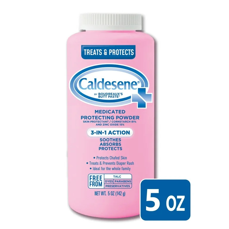 Caldesene Medicated Protecting Body Powder with Zinc Oxide and Cornstarch, Talc Free, 5 oz | Walmart (US)