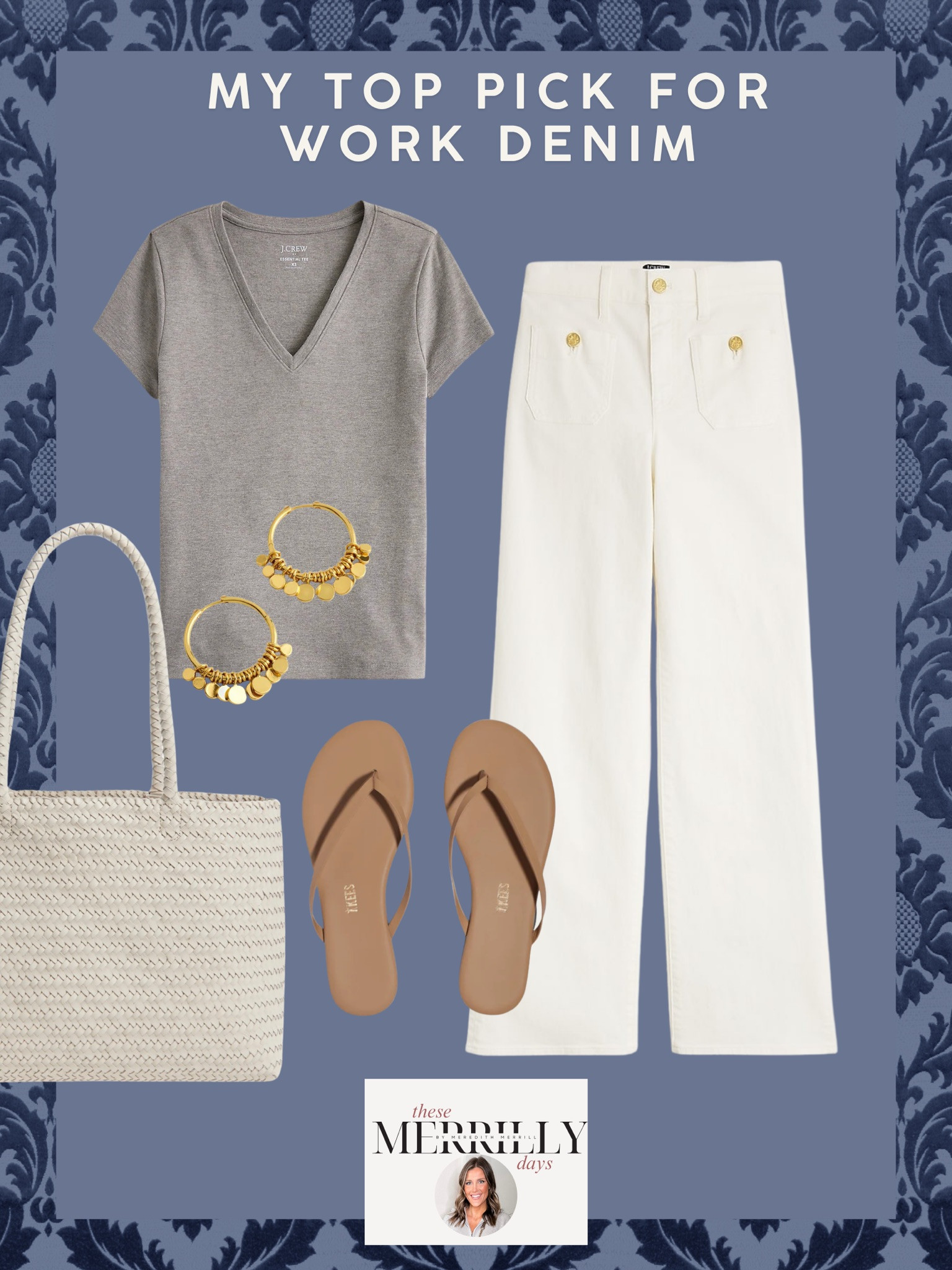 Love white jeans in the spring and summer for a casual office look! Thesemerrillydays women’s casual office outfit ideas white jeans outfit ideas summer office outfit ideas 

#LTKSeasonal #LTKdayinmylife #LTKootd