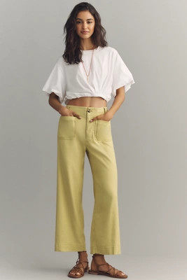 Colette European Linen Stretch Wide Leg Pants | Anthropologie (US)