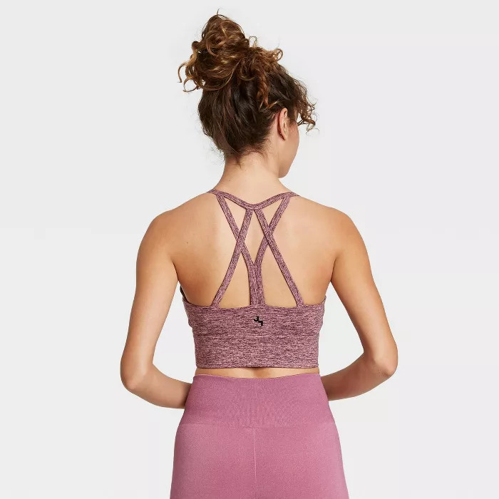 Women's Strappy Longline Brushed Jersey Bra - JoyLab™ | Target