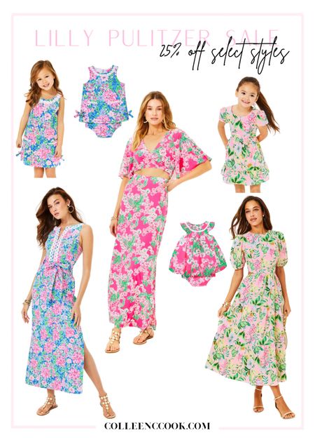 Lilly Pulitzer sale mommy and me matching floral spring dresses 