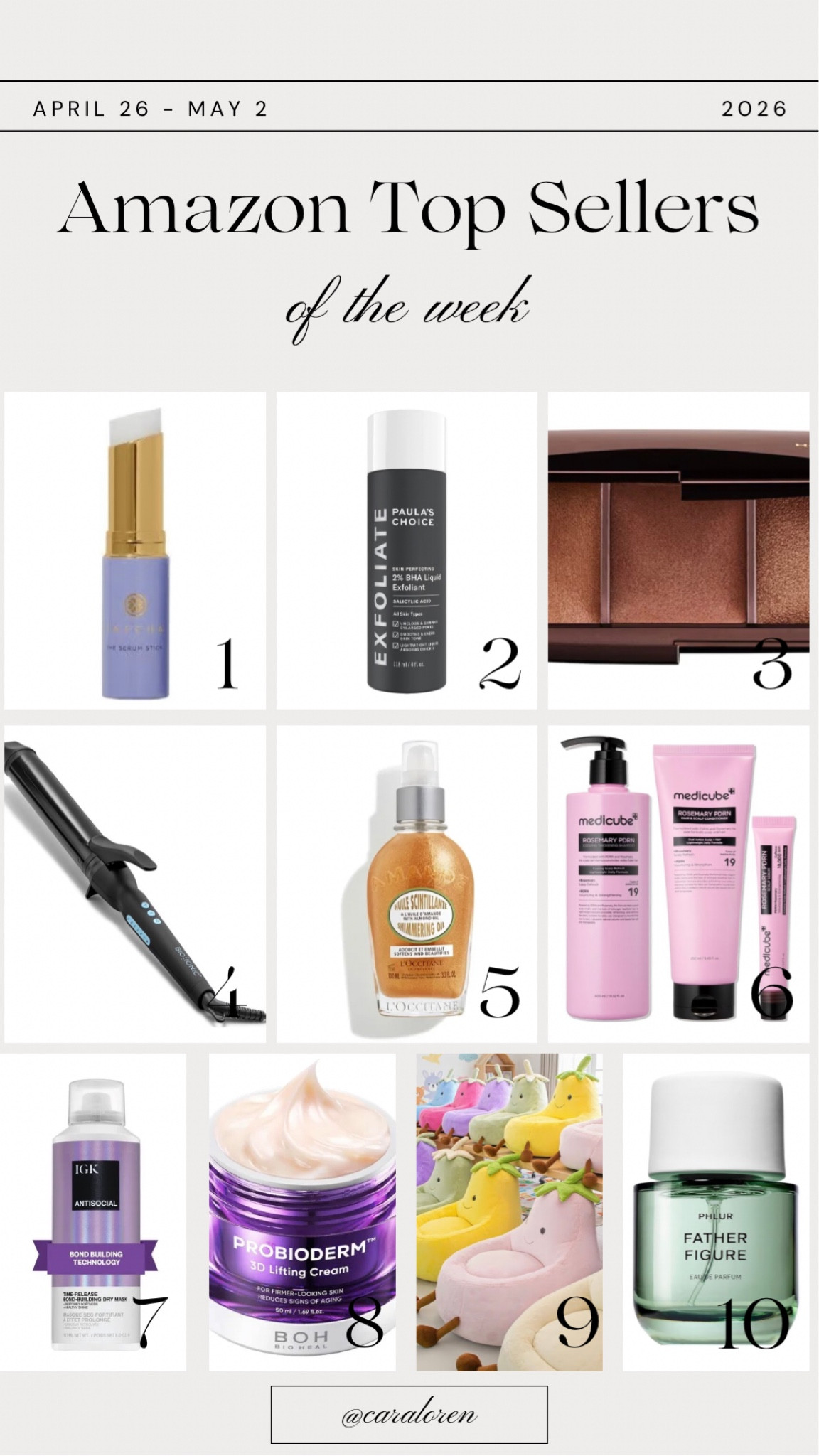 Last week’s Amazon best sellers

#LTKSaleAlert #LTKBeauty