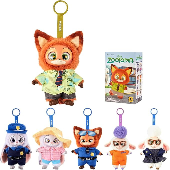 MINISO Disney Zootopia Soft Vinyl Plush Toy Blind Box Cute Mystery Animal Figurines, Collectible ... | Amazon (US)