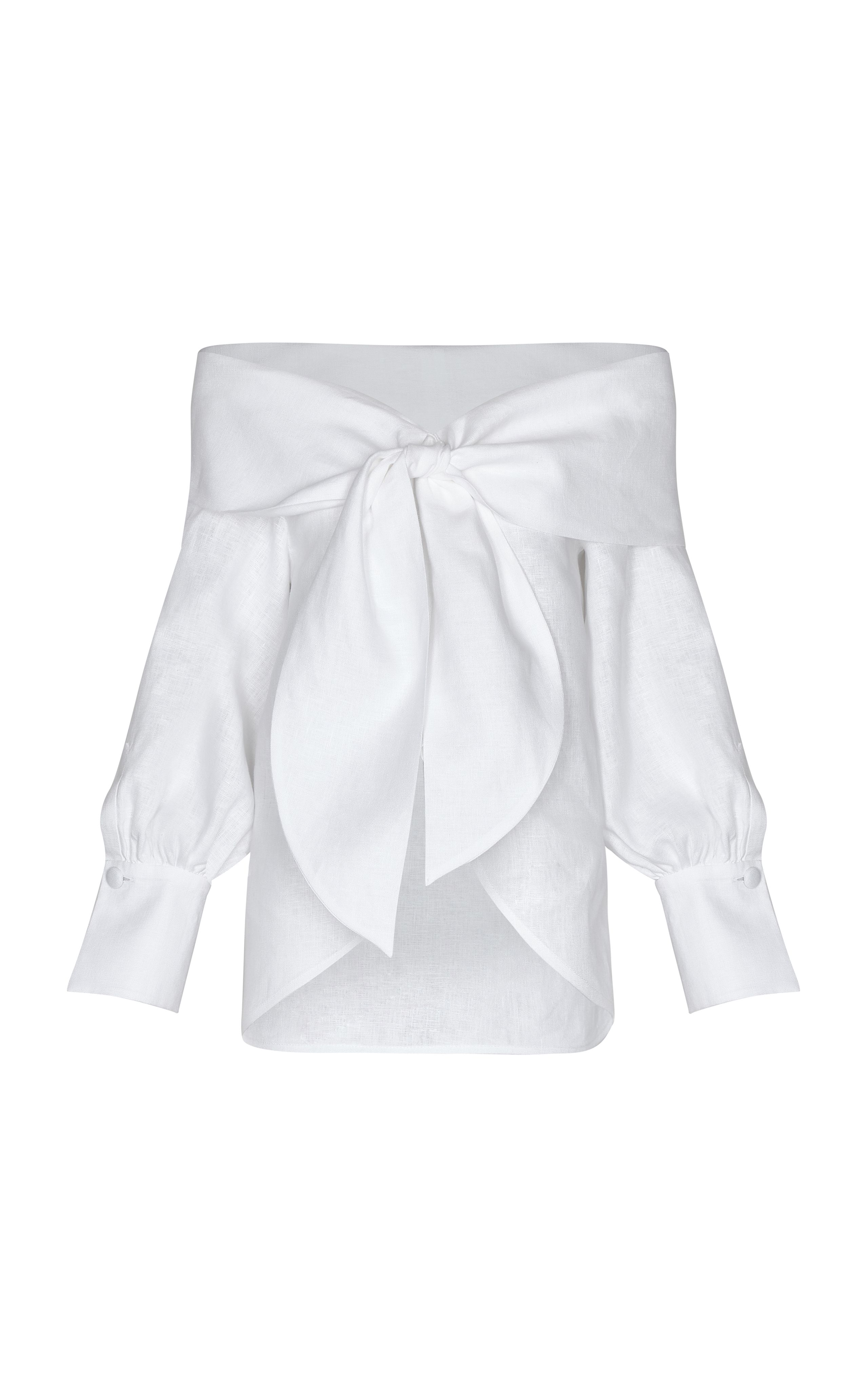 Exclusive Manuela Knotted Linen Top | Moda Operandi (Global)