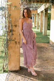 Jenny Lace Maxi Dress - Mauve | Petal & Pup (US)